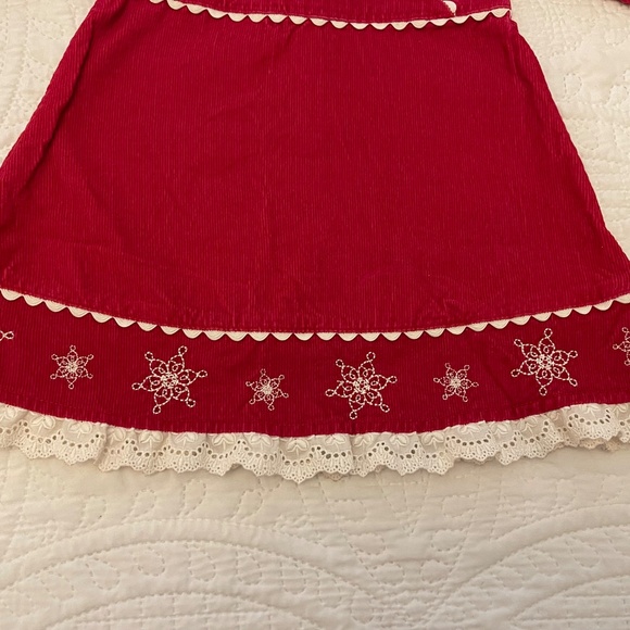 Hanna Andersson Red Corduroy Snowflake Dress - Picture 2 of 12